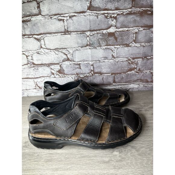 Josef Seibel Jeremy Brown Leather Fisherman Strap Sandals Men Sz 45EU/12M US main image 12